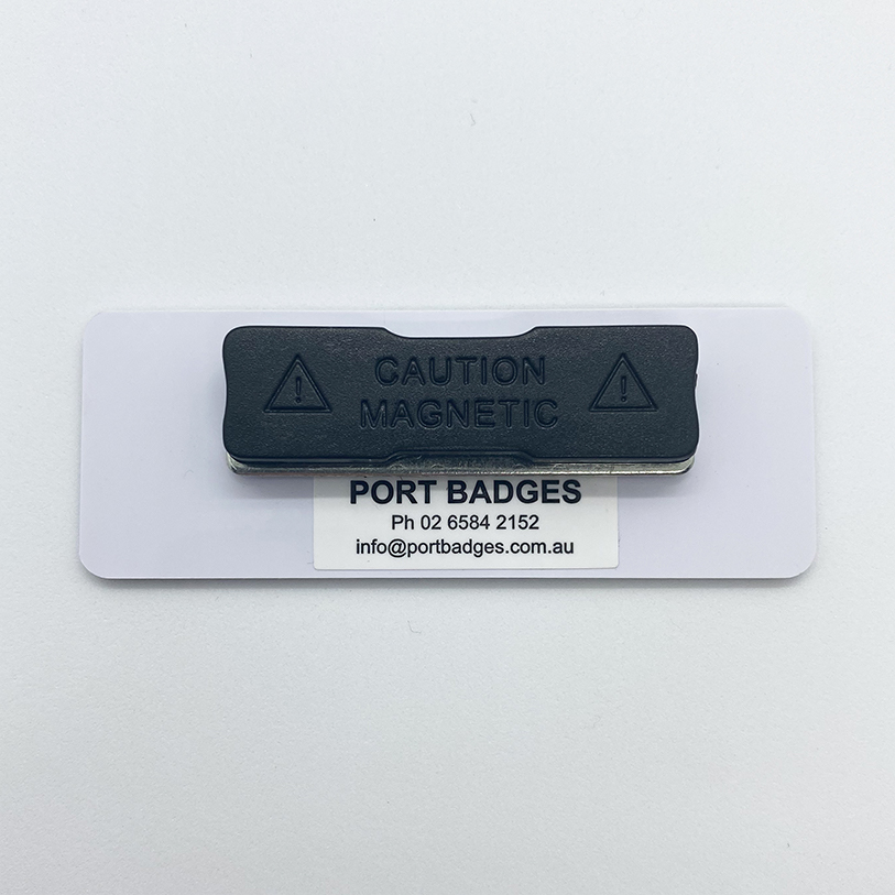 magnet on badge
